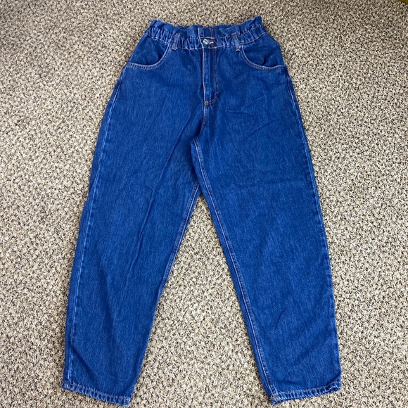 ZARA Oversized Baggy Paperbag Jeans - Picture 5 of 8